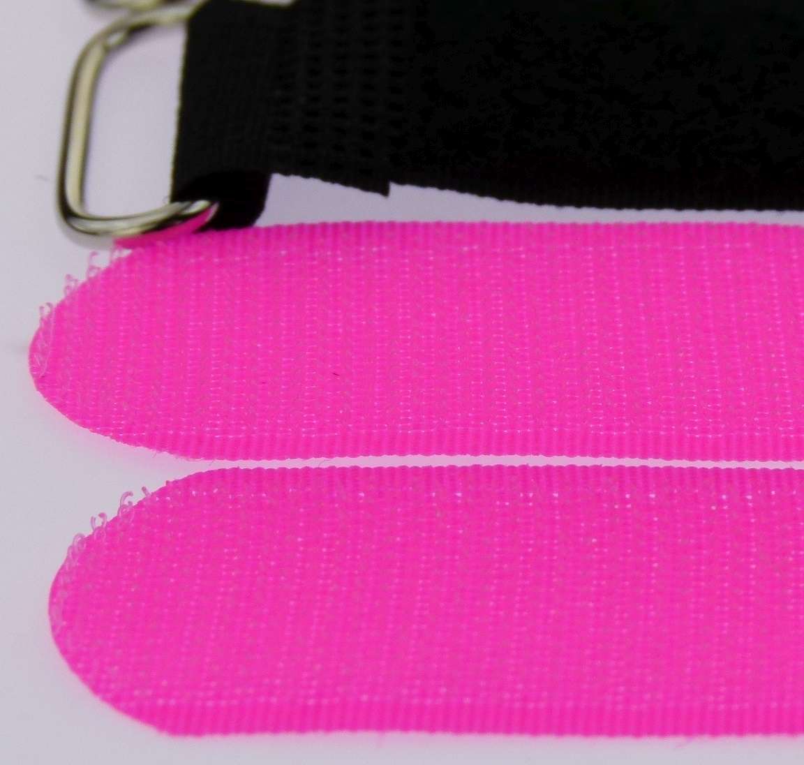 50x Klett-Kabelbinder NEON GELB, 30 Cm Lang, 25 Mm Breit, Mit Metall-Öse, Wiederverwendbar