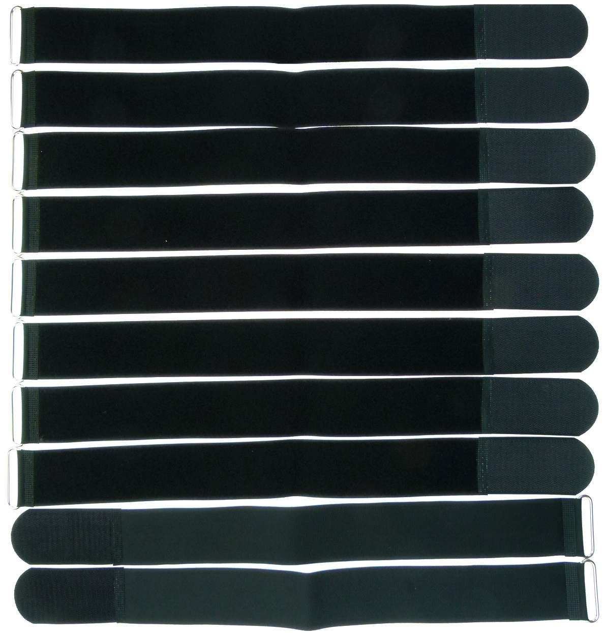 20 Klettbänder ECO 300 x 28 mm schwarz Kabelklett Klettband Klett Kabelbinder