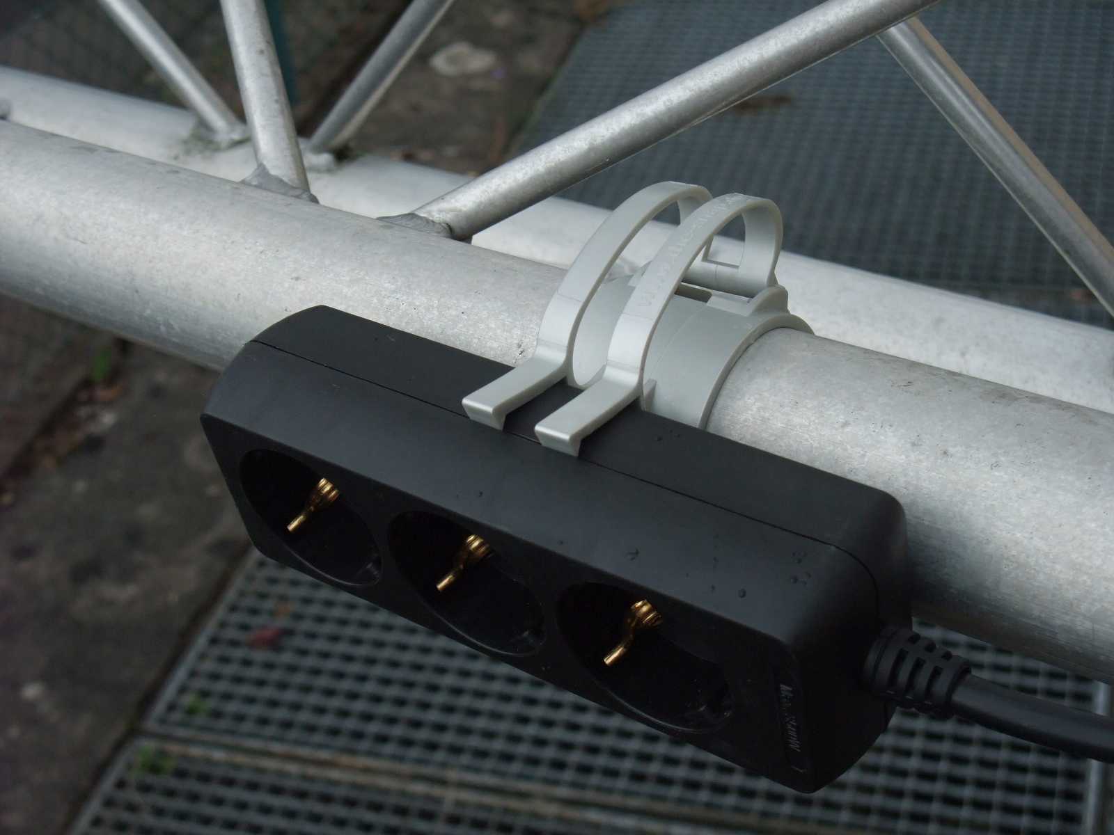 Befestigungs Klammer Klemme 10x SNAP light Grau Kabel Halter für Traversen Rohr 