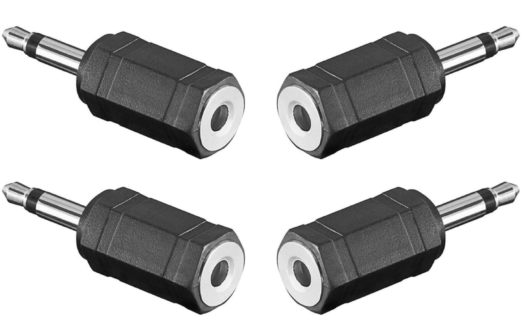 2 Stück Audio-Adapter 3,5 Mm Auf 2,5 Mm – Metallgehäuse, Vergoldet, Für Kopfhörer, Handy & Mikrofon