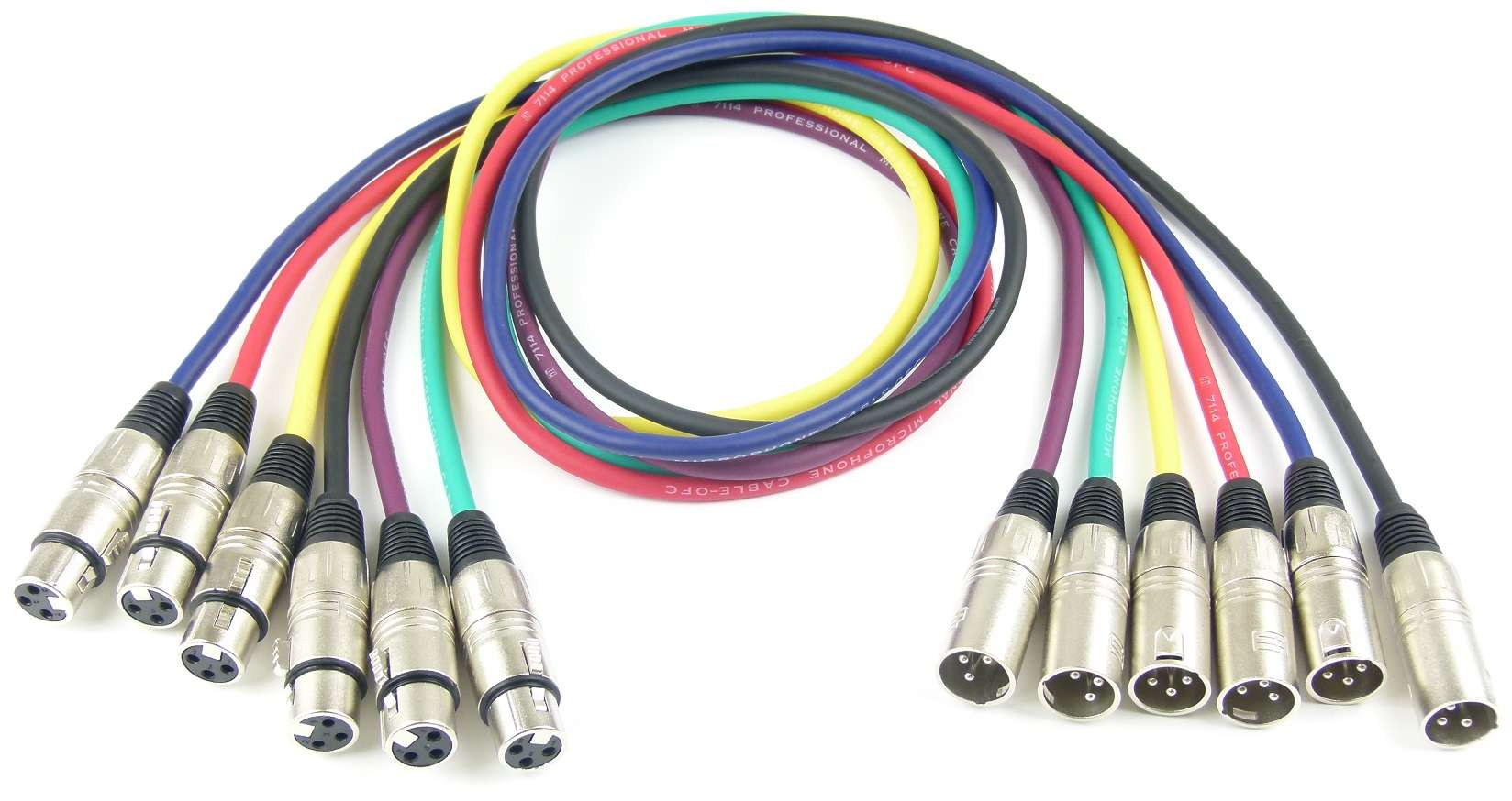 1 Set 1 M Adam Hall 3 Star Microphone Cable XLR XLR in 6 Colours DMX